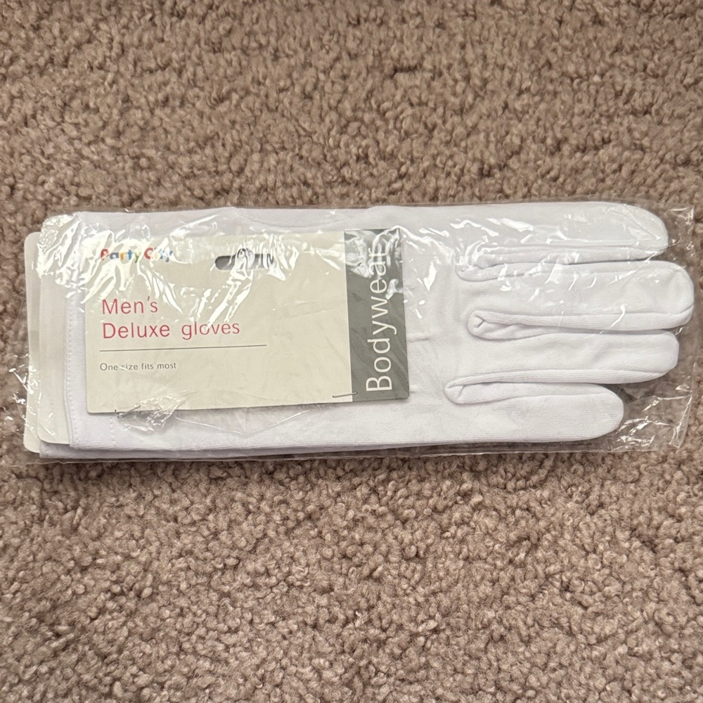 Party City Men's Deluxe White Gloves